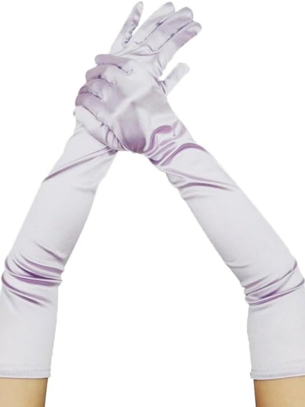 Women's lavender Long Opera Elbow Length Wedding Cosplay Costumes Party Gloves